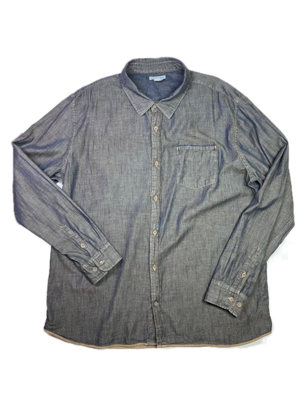 Carbon2Cobalt Men's XL Long Sleeve Shirt Iridescent Brown-Blue
